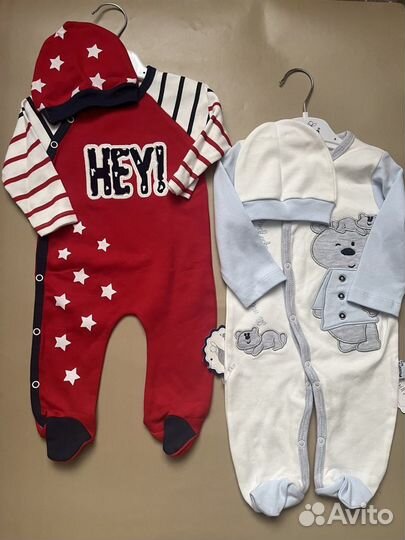 Одежда новая для новорожденого мальчика р.62