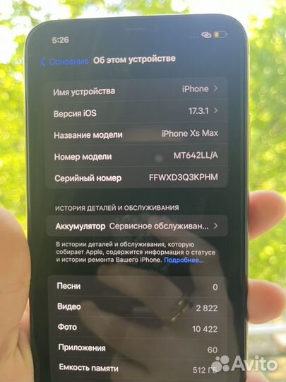 iPhone Xs Max, 512 ГБ