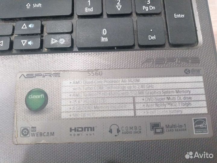 Acer aspire 5560