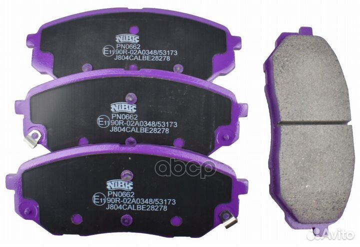 PN0662-nibk колодки дисковые передние KIA Sore