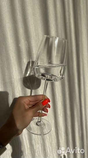 Набор бокалов для вина рифленные