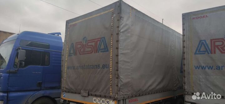 Тент с каркасом сдвижной крыши на полуприцеп Kogel