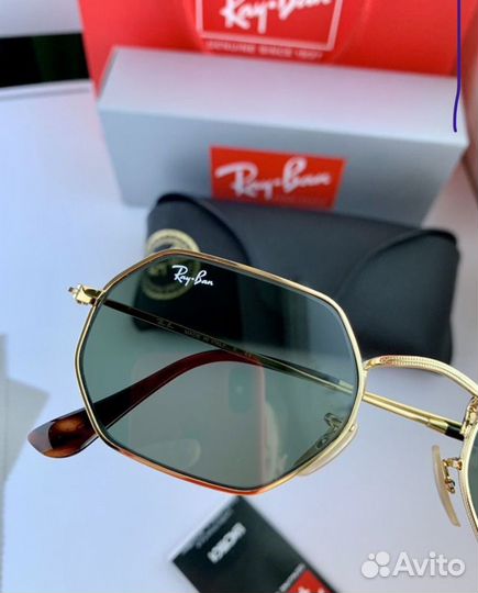 Очки ray ban octagonal зеленые