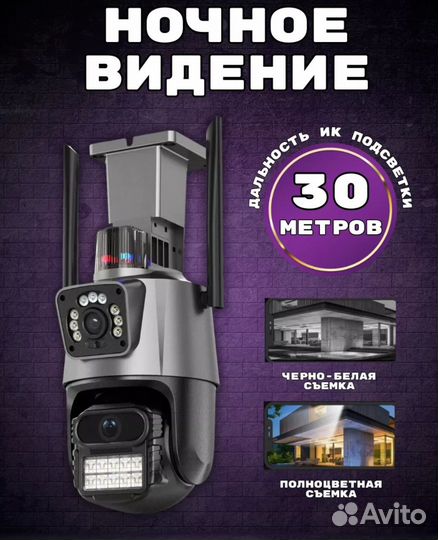 Камера видеонаблюдения с двумя объективами WiFi