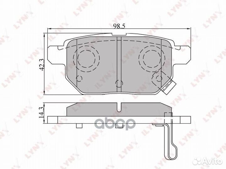 Колодки тормозные дисковые зад BD7543 lynxauto