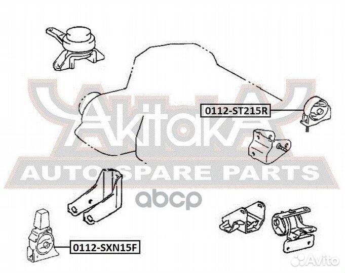 0112-ST215R asva подушка двигателя задняя 0112S