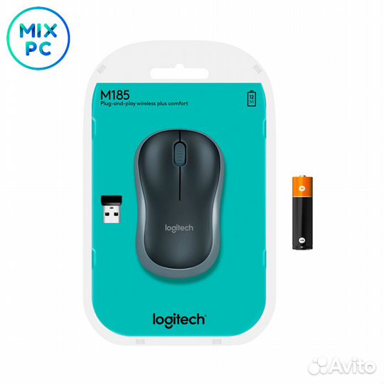 Мышь Logitech M185 Swift Grey