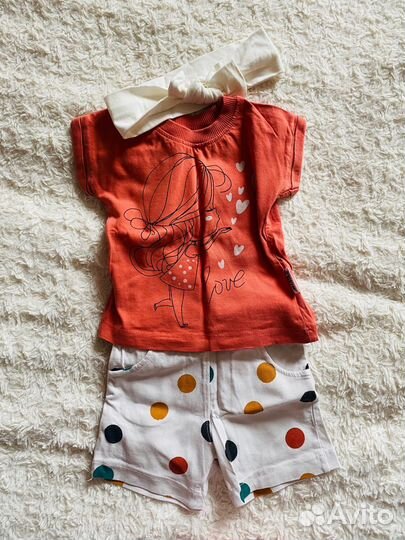 Вещи пакетом на девочку 74 80 86