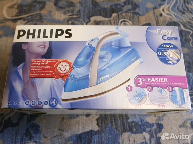 Новый паровой утюг Philips EasyCare GC3220 купить в Петергофе | Товары ...