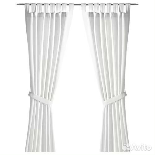 Шторы (гардины) IKEA Ленда цвет белый