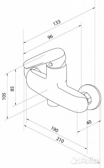 Смеситель для душа Damixa Origin Evo 822000000