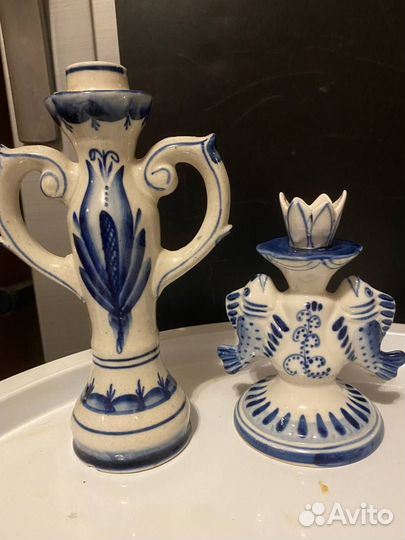 Подсвечник гжель