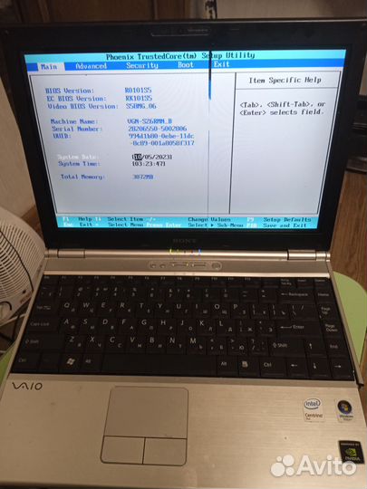 Ноутбук Sony vaio