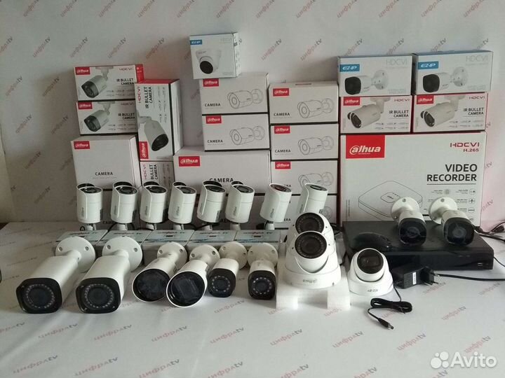 19 камер IP видеонаблюдения 4Мп регистратор Dahua