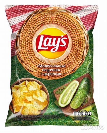 Авито доставка Чипсы lays малосольные огручики