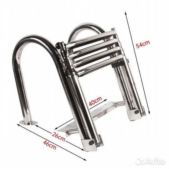 Лестница раздвижная для палубы, яхты. Нержавейка