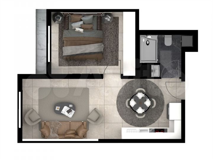 2-к. квартира, 55 м² (Кипр)