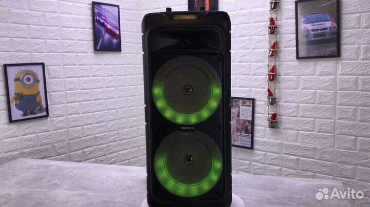 Огромная блютуз колонка с микрофоном