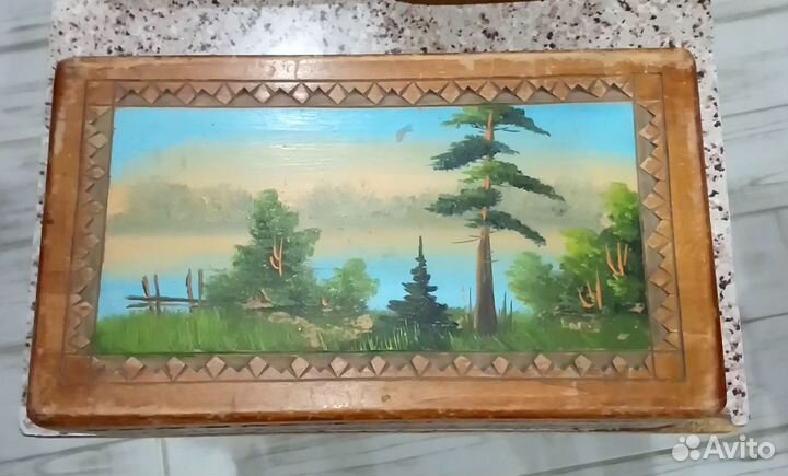 Шкатулки СССР резные дерево