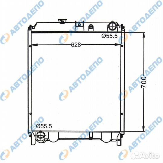 Радиатор охлаждения двигателя hino хино