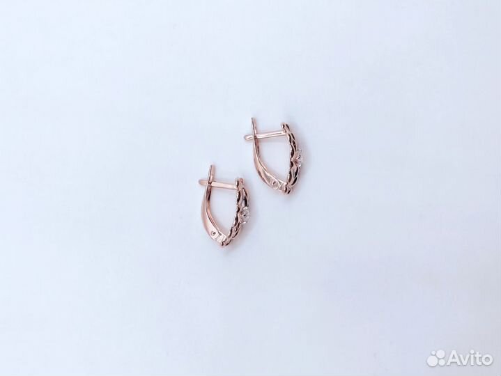 Серьги с фианитами
