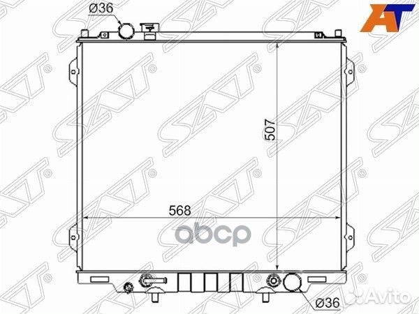 Радиатор Hyundai Terracan 01-07 HY0012-2.5 Sat