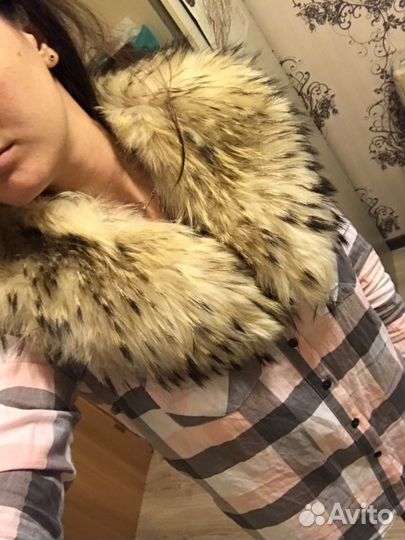 Воротник из натурального меха (енот)