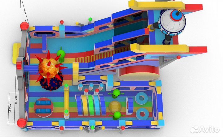 Батут для бизнеса детский Галактика
