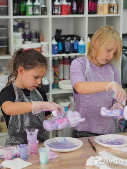 Мастер-класс мишки fluid ART