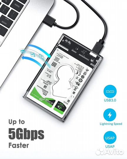 Кейс (корпус) для HDD и SSD USB 3.0