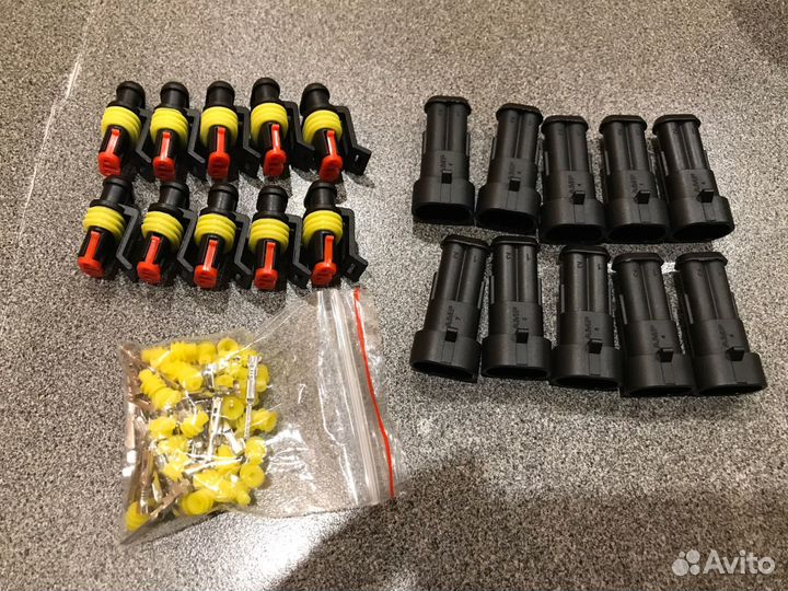 Водонепроницаемый 2х контактный разъём (10 шт.)