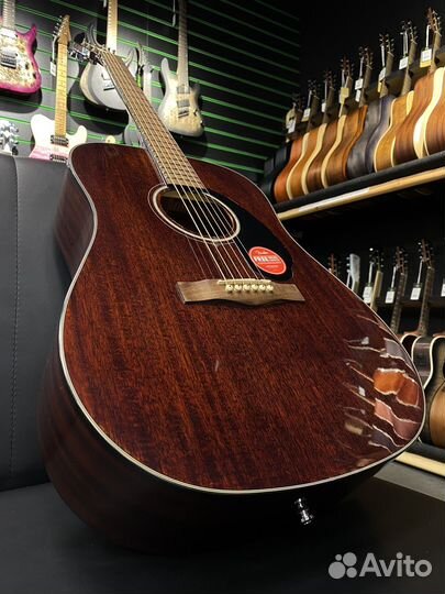 Fender CD 60S Mahogany массив красного дерева