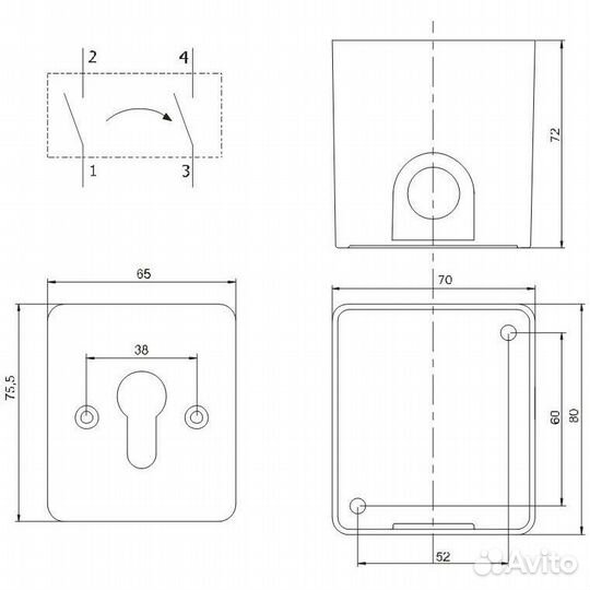 Smartec ST-ES120SM кнопка выхода