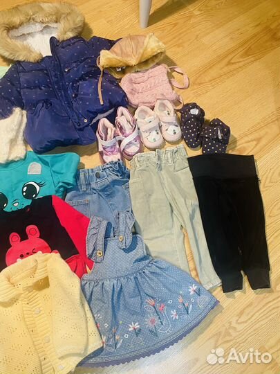 Большой пакет вещей на девочку 74-86