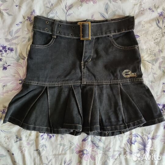 Джинсовая мини-юбка y2k