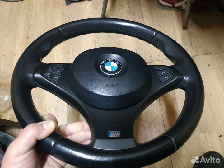 Руль BMW X3 e83 X5 e53 M-tex с аэрбегом