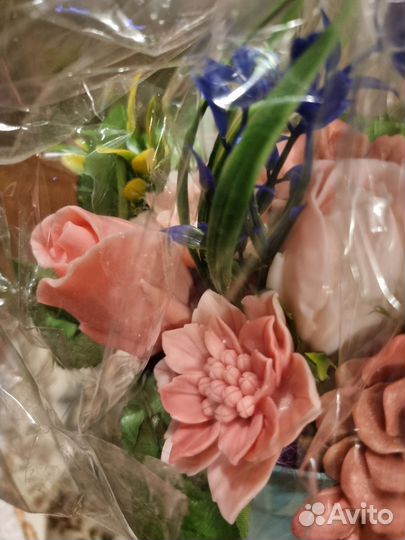 Букет цветов из мыла на подарок