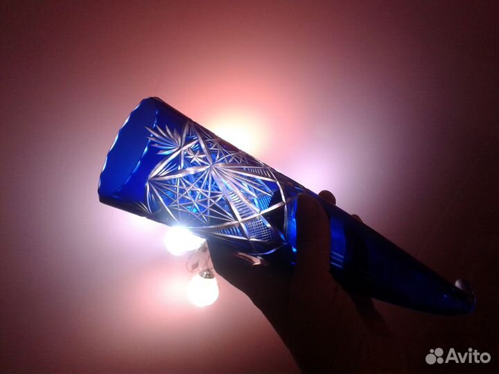 Посуда СССР, хрустальный рог для вина, фужеры