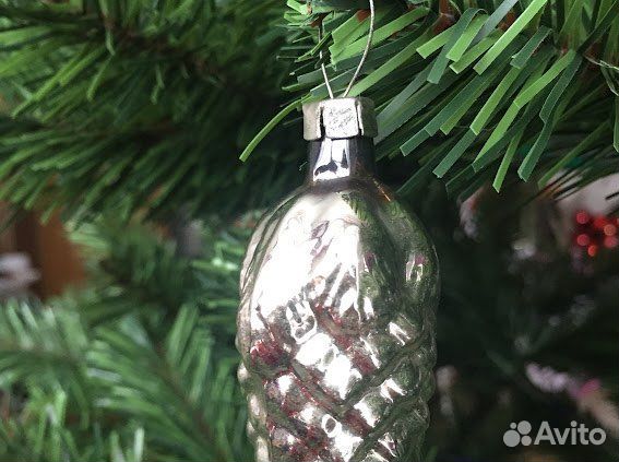 Елочная игрушка СССР шишка