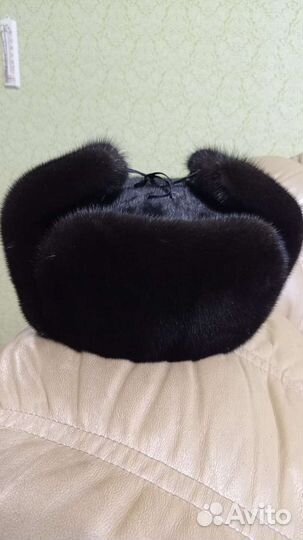 Норковая шапка мужская ушанка