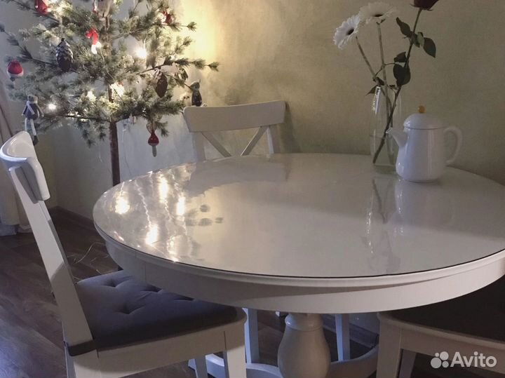 Гибкое стекло на стол круг 120 см и другие размеры