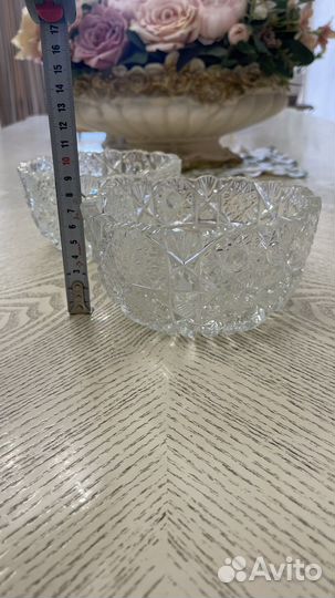 Конфетница хрустальная
