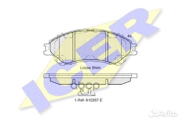 Колодки торм.дисковые Suz SX4 (08/13) 182175 Icer