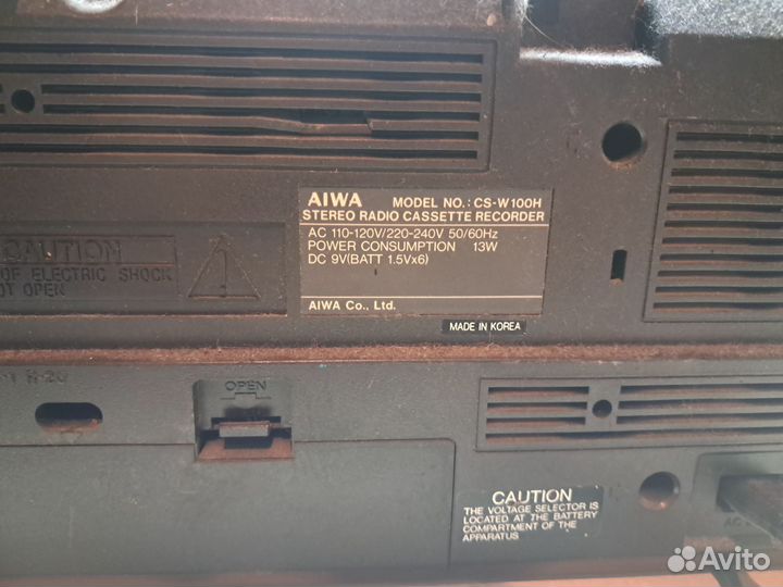Винтажный Магнитофон Aiwa CS-W100