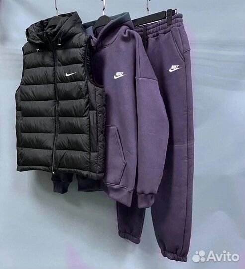 Костюм с жилеткой на флисе спортивный