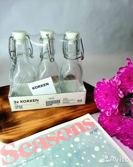 Набор бутылок IKEA коркен