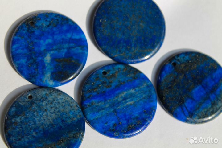Кулоны из лазурита. 5 штук