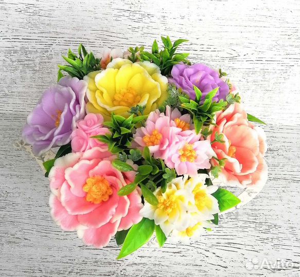 Букет цветов из мыла