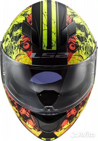 Мотошлем LS2 FF320 stream EVO throne оранж