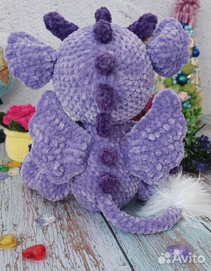 Вязаная игрушка дракон